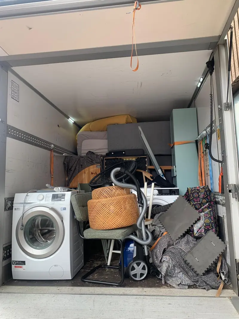 A mixed household load in the truck.